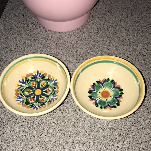mexico Kitchen Authentic Mexican Pottery Mexican Salsa Bowls Signed